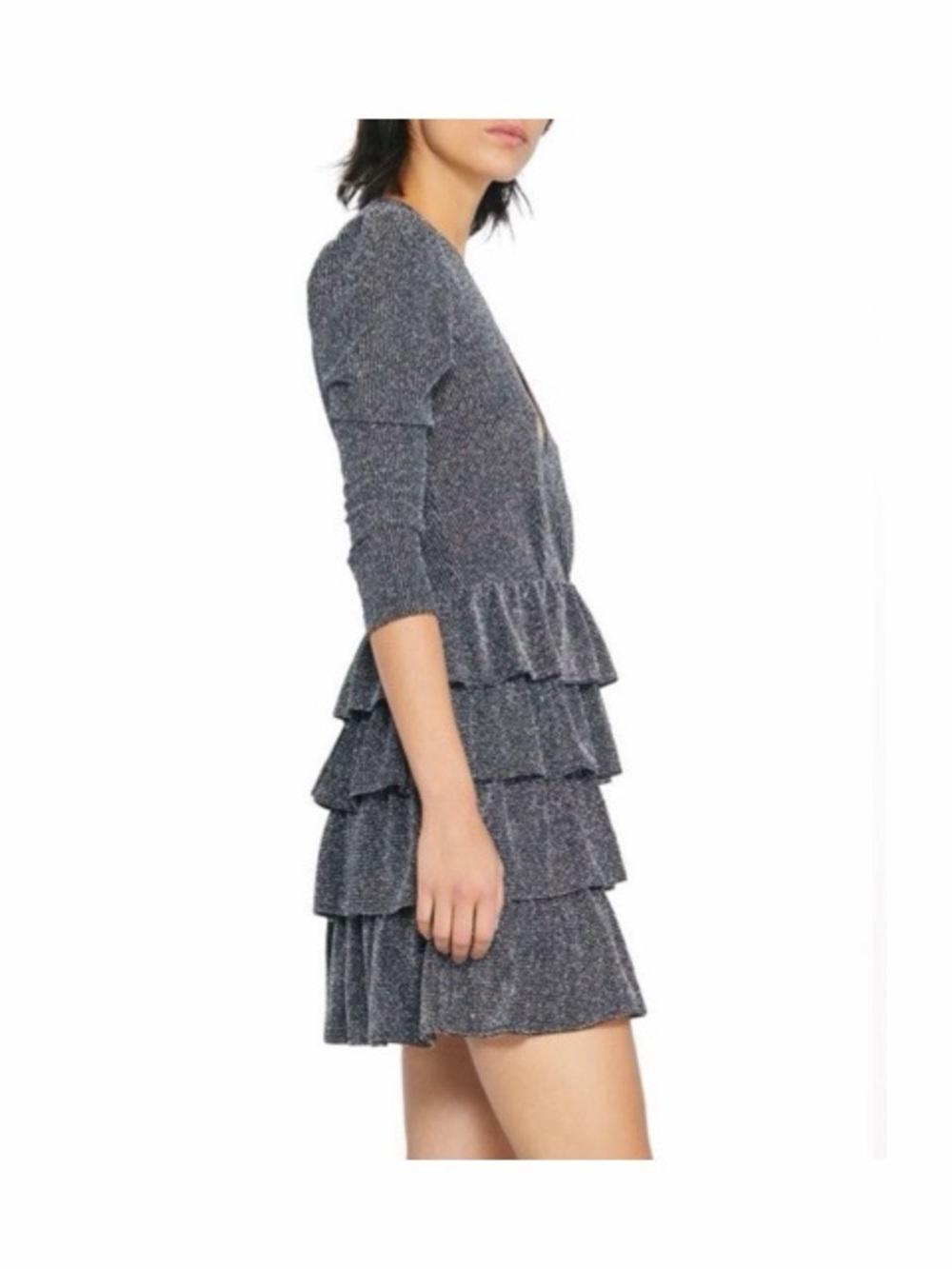 IRO Revert Metallic Tiered Ruffled Mini Dress - Picture 8 of 8
